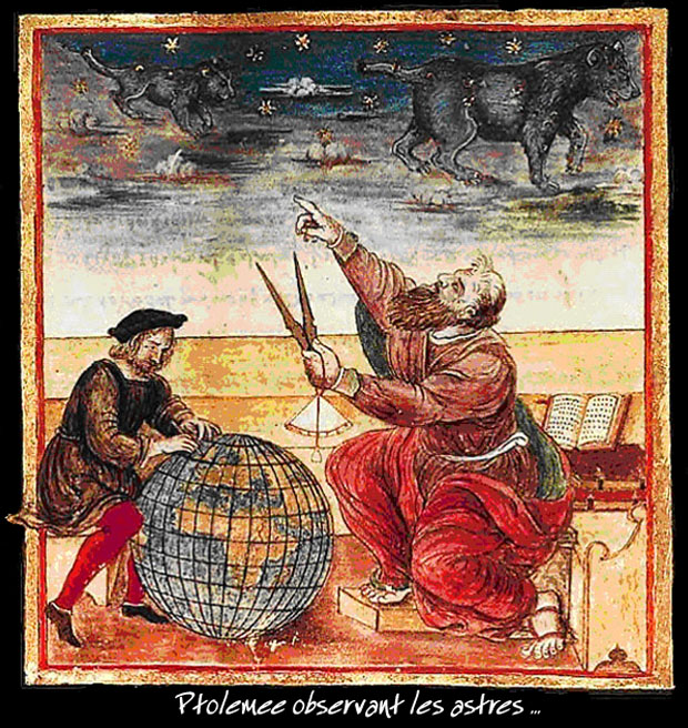 Ptolémée observant les astres